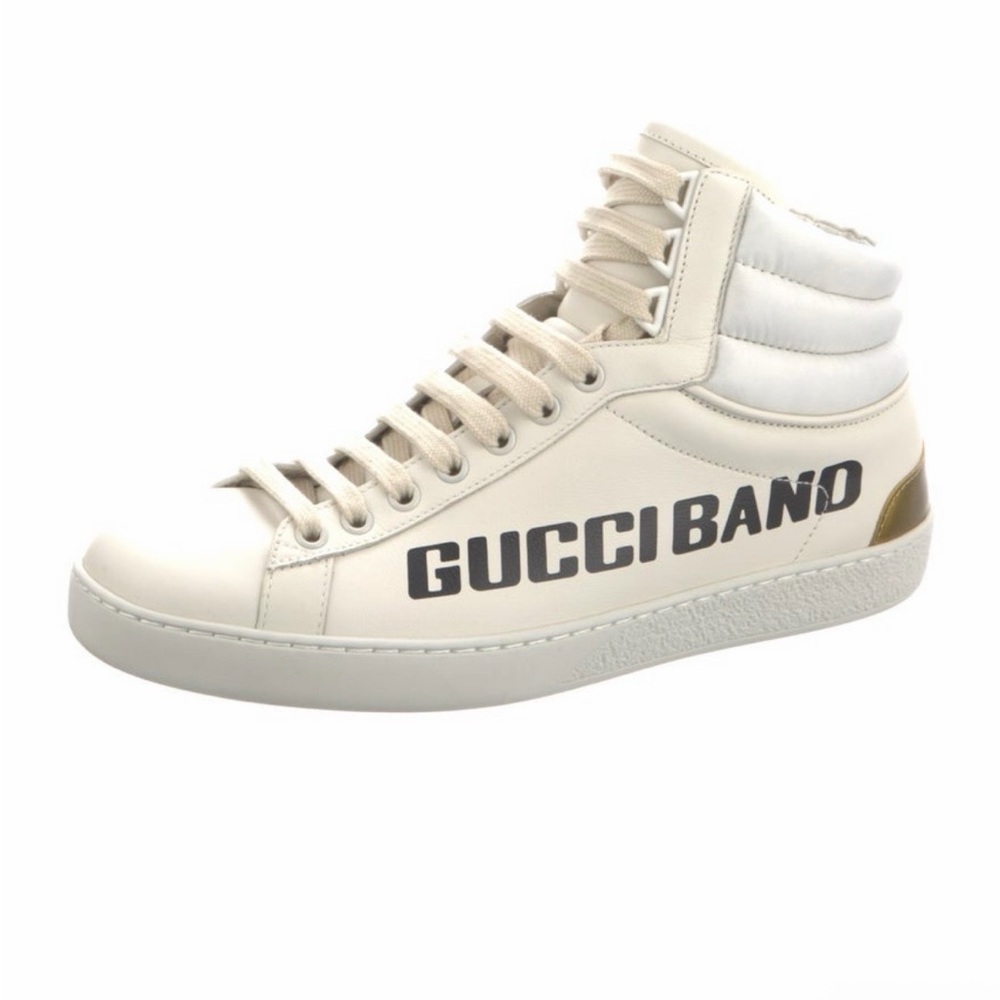 Gucci Cream Ace High-Top Sneakers